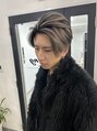 メンズサロン キング 枚方店(Men’s salon K!ng)&nbsp;ホワイトベージュバレイヤージュ/センターパートのシルエット◎