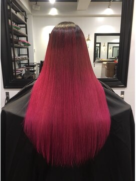 ミリム 栄矢場町店(MIRiM) 【栄矢場町】ピンクレッドグラデーションカラー