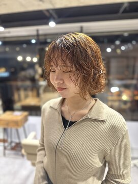 エッセ 大阪梅田茶屋町店(esse) ブリーチなしダブルカラー×ボブウルフパーマ