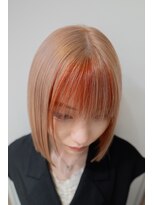 ロウバイレボ 柏(lou by revo) 地毛風カラー/切りっぱなしボブ/ショートボブ