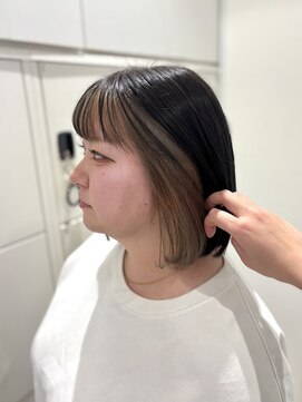 ケンジ 平塚 アネッタ(KENJE annetta) 【インナーカラー】ミルクティーベージュ