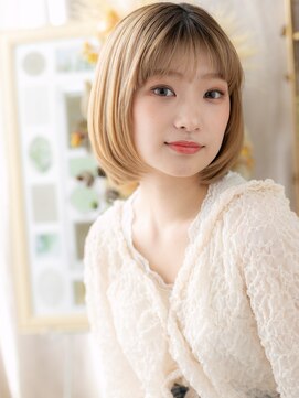 カバーヘア ブリス 志木南口駅前店(COVER HAIR bliss) ミルクティーベージュ切りっぱなしレイヤーボブc8志木20代30代