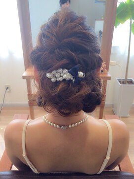 ヘアーサロン クスキ(hair salon KUSUKI) ねじりと三つ編みの結婚式セット