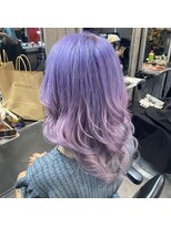 インク 渋谷(INK.)&nbsp;ライトパープル×水色フェイスフレーミング