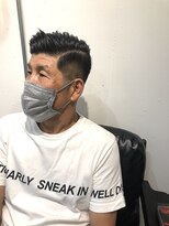 グッドプレイスアンドシング(Good Place&thing)&nbsp;メンズ刈り上げ短髪サイドパートフェードバーバースタイル七三