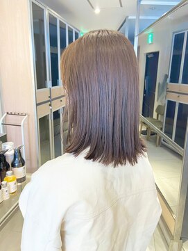 ヘアサロンガリカアオヤマ(hair salon Gallica aoyama) 【坂本拓麻】大人かわいい切りっぱなしロブこなれ感地毛風カラー