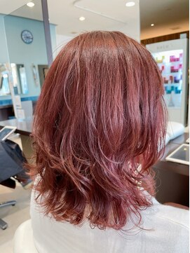 アメイジングヘアー 美沢店(AMAZING HAIR) ミディアム×ピンクブラウン