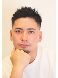 0mmスキンフェード刈上げアップバングベリーショートツイスト
