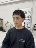 ハイライト波巻きマッシュアップバング束感ショート30