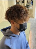 ツイストスパイラルパーママッシュメンズパーマ波巻きパーマ