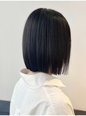 小顔タッセルボブ×美髪[ぱつっとボブ/縮毛矯正/横浜韓国]