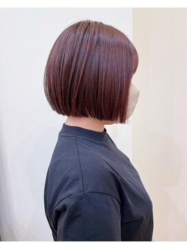アヴァンセ サニー美容室 ミニボブ/ニュアンスピンク