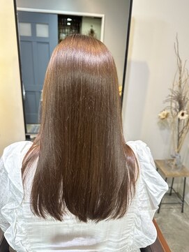 ワ ヘアー(wa-hair) 少しずつ作るミルクティーアッシュ グレージュカラー×髪質改善