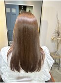 少しずつ作るミルクティーアッシュ グレージュカラー×髪質改善