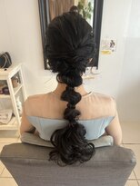 編みおろし　玉ねぎヘア　ウィッグ　襟足ウィッグ使用