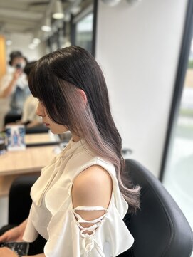 ラフ 難波店(LAFF) #黒髪#ボブルフ#ネビージュ#小顔#ワンレン