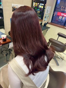 プライズ 池袋店(prize) ブリーチなしダブルカラーボルドーカラー