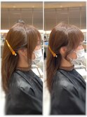 韓国風顔周りカット くびれヘア