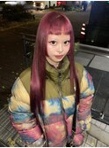 ブリーチ 名古屋 チェリーピンク ハイトーン オン眉 姫カット