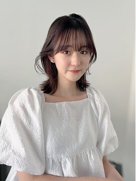 シュク 高円寺(SYUK) 【kanna 高円寺 SYUK】くびれボブ/後れ毛/ミディアム/艶ブラウン