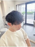 波打ちパーマ メンズ パーマデザイン