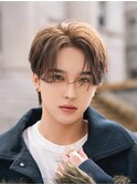 メンズヘアセンターパートナチュラルワックスなし