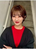 ショートカット/髪質改善縮毛矯正白髪ぼかしレイヤーカラーボブ