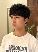 メンズヘア メンズパーマ 緩めスパイラル 銀座 有楽町