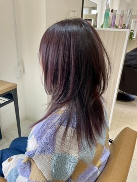 ボノ(Bono) ロングレイヤー × ピンクバイオレットカラー