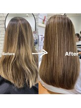 最高級薬剤と知識、高い技術力がカラーと縮毛矯正の同時施術を可能に♪