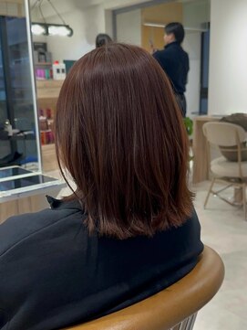 オリ 仙台(Oli) 20代～30代レッドブラウンボブスタイル
