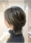 春マッシュウルフショートウルフミディアムウルフグレージュ＊