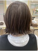 ハッシュレイヤーミルクティーピンクベージュレイヤーカット触覚