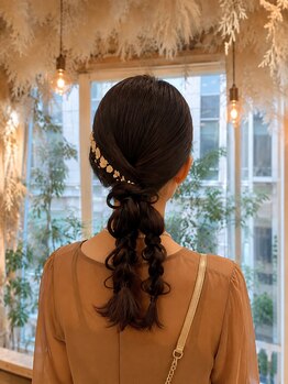 ホロル(horol)の写真/ヘアセット4000円☆栄駅徒歩6分☆結婚式/イベント/推し活にトレンドのお洒落で可愛いヘアセット◎