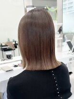 アッシュ 横浜西口店(Ash)&nbsp;横浜ぱっつんボブ 切りっぱなしボブ ショートボブ 縮毛矯正 美髪