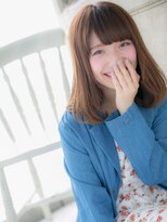 モッズ ヘア 福岡姪浜店(mod's hair) *mod's姪浜*厚めバングの重めワンカールローライト小顔セミディd