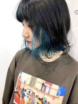 トリップ 大名(Trip) インナーカラーターコイズブルー