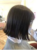 前下がりの切りっぱなしボブ/30代/40代/50代/グレージュカラー
