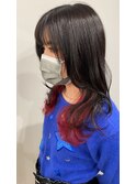 パープルレッド×インナーカラー