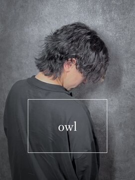 アウル 心斎橋(owl) センターパートウルフ×波巻きパーマ×ツイストスパイラルパーマ
