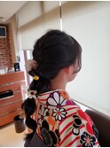 アップスタイル玉ねぎヘアセット