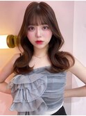   ベージュ/韓国ヘア/渋谷/レイヤー/顔まわり/前髪