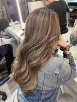 ブレンド 渋谷(BLend)&nbsp;ホワイトグレージュミニウルフデジタルパーマチェリーブラウン