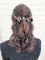 ハーフアップ/パーティーヘアセット/巻き髪/ヘアアレンジ/渋谷