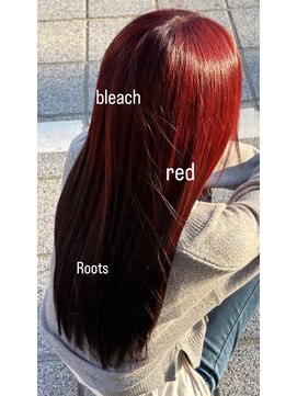 ソファ ヘア 仙台(Sofa) Roots color red black