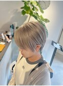 ホワイトベージュメルティカラーフェミニンロング似合わせカ