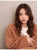 20代30代冬向け◎透明感ブラウン巻き髪ロング