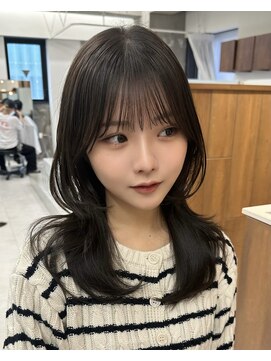 メラク(Merak) 韓国風顔まわりレイヤーカット【渋谷/表参道/Merak/髪質改善】