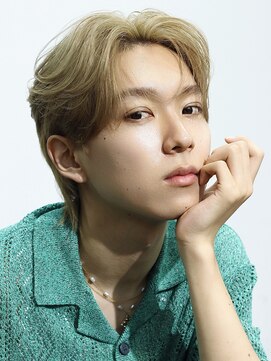 アズ ワン(AS ONE) 韓国ヘアコンマバング韓国マッシュセンターパートフェザーパーマ