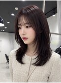♪韓国レイヤー/レイヤーカット/くびれレイヤ/顔まわりレイヤー